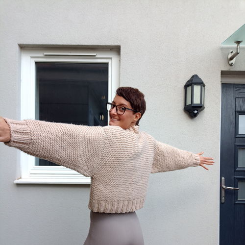 Strickmuster: Super einfacher Pullover mit Strumpfband