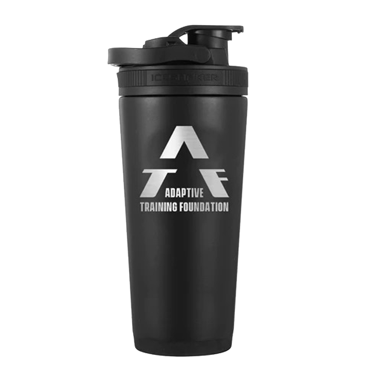 26oz. Black Shaker Bottle with Adaptive Training Foundation Logo