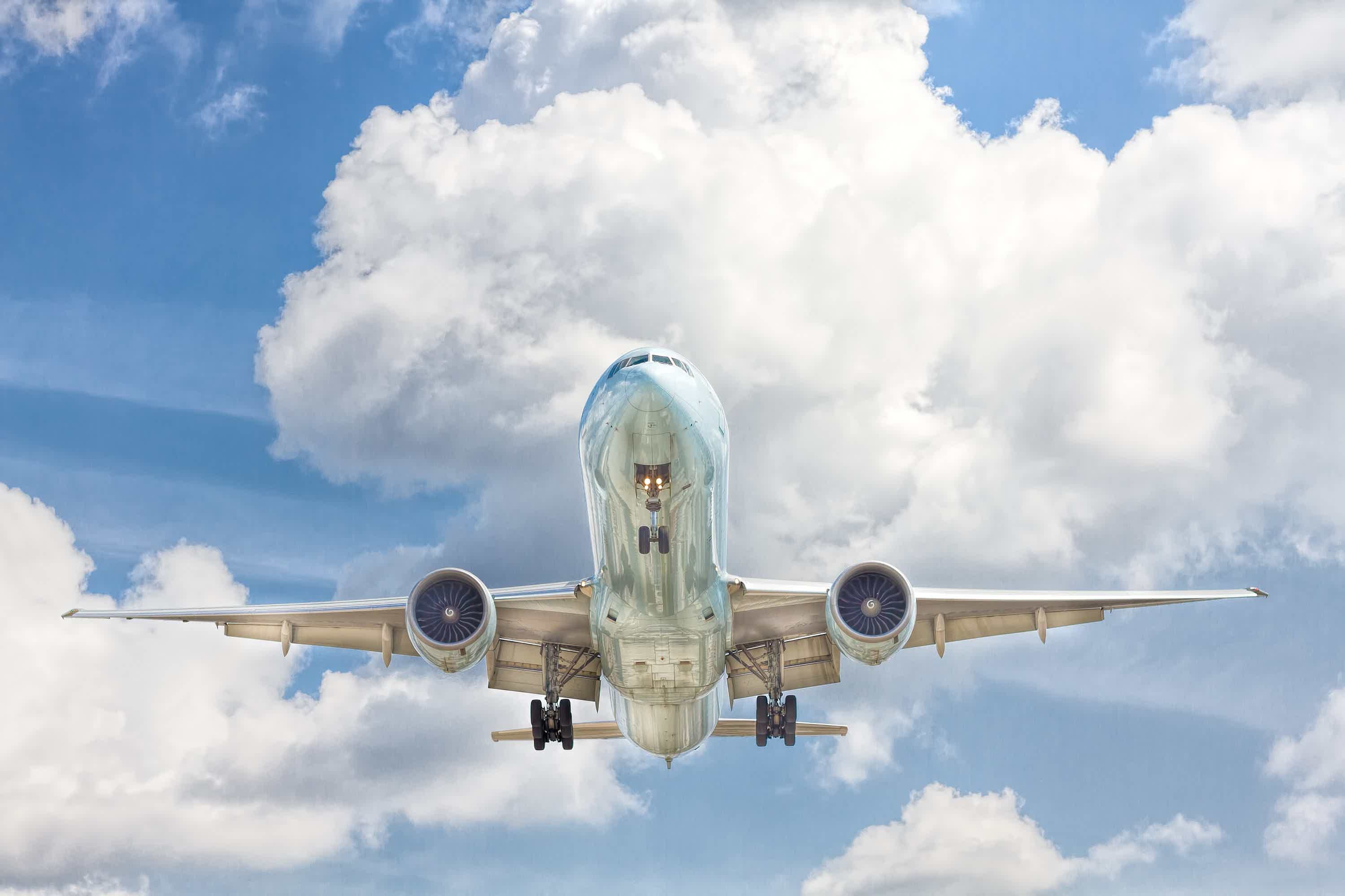 An airplane in flight