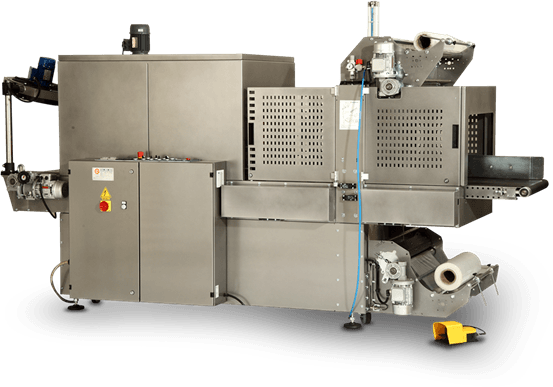 Sleeve wrapping machine for warehouse and distribution 