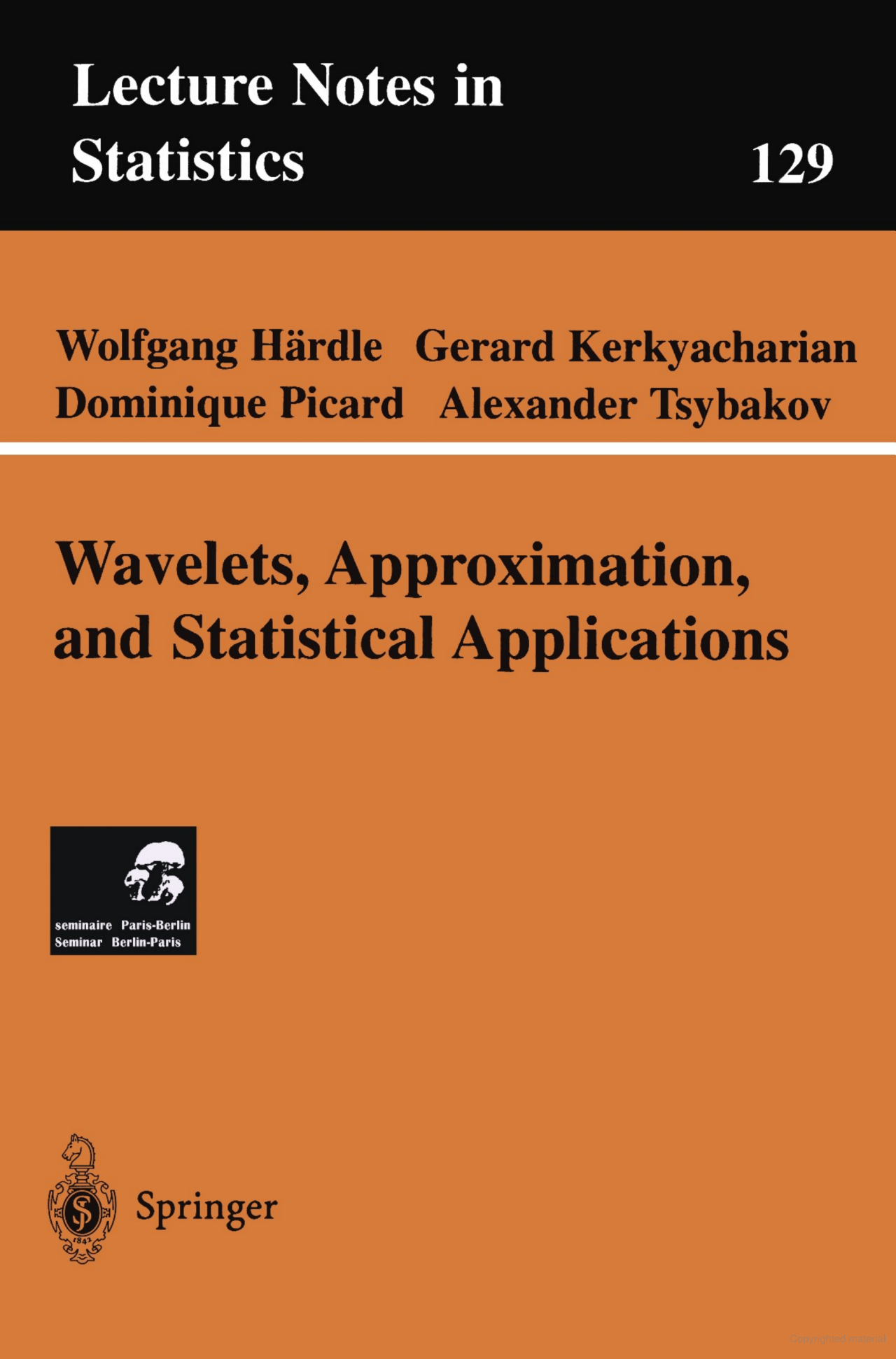 Wavelets: approximation and statistical applications