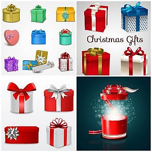 Рождественские подарочные коробки #1 - Новый Год 2017