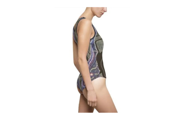 Womens One-Piece Swimsuit, U-Neck Cutout, Vibrant Beachwear - Image 4