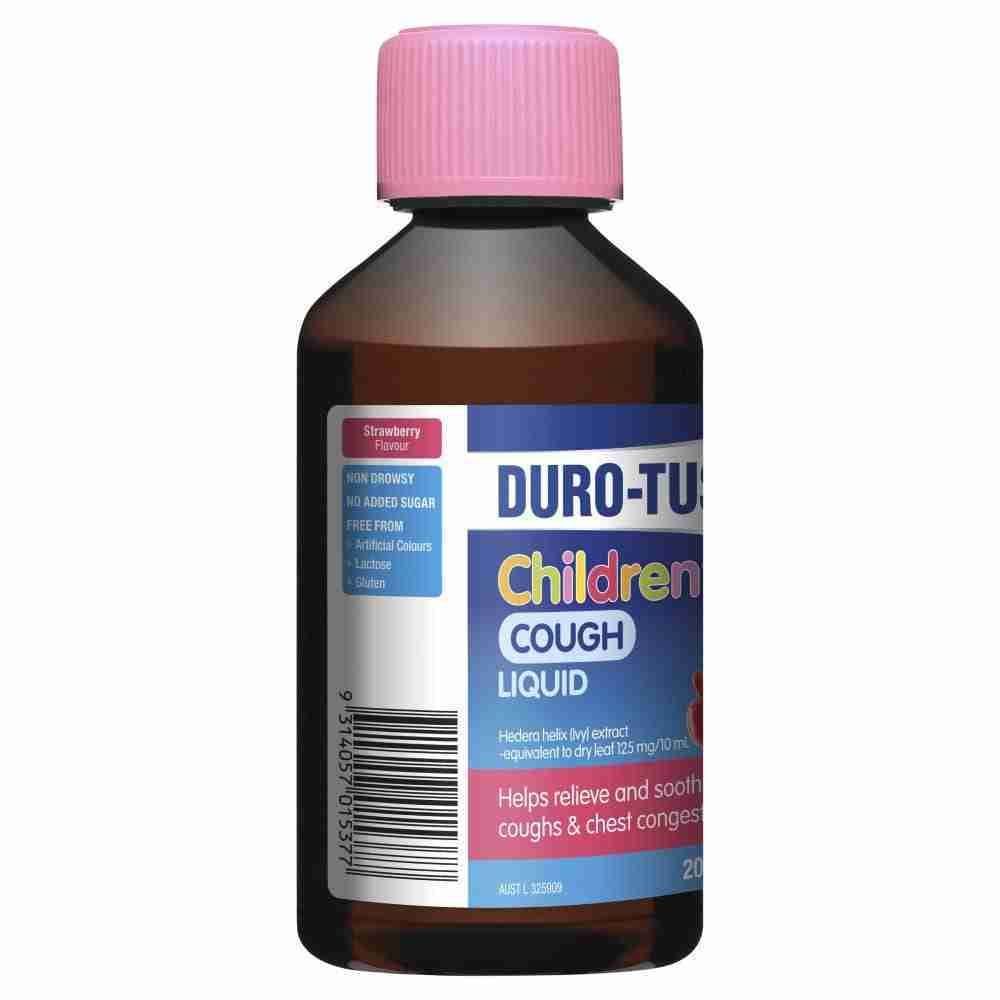 DURO-TUSS Children's Cough Liquid Strawberry 200mL - Image 4