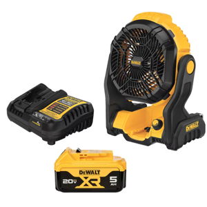 DEWALT 8-in 20-Volt 3-Speed Indoor/Outdoor Yellow Jobsite Fan (Battery and Charger Included)