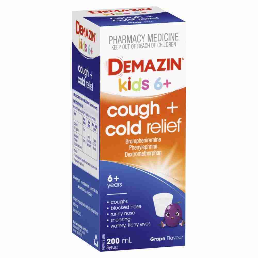 Demazin Kids 6+ Cough & Cold Relief Syrup 200Ml - Image 2