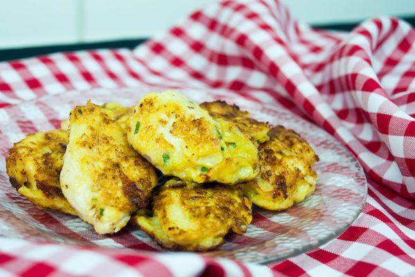 Cheesy Chicken Fritters