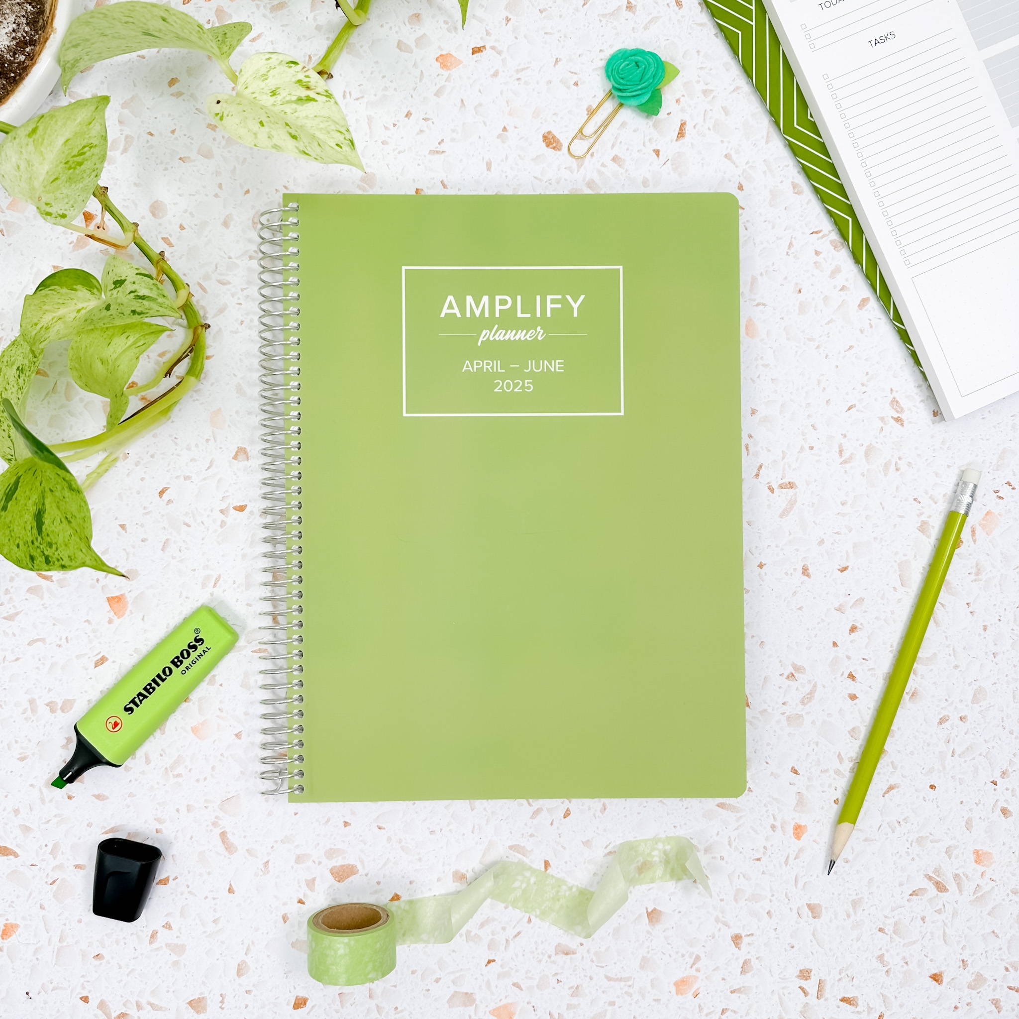 amplify planner 2025 daily planner in red