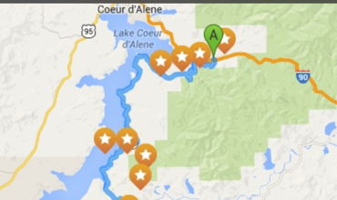 Lake Coeur D Alene Scenic byway and surrounding area