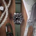 Tudor pelagos on khaki NATO single pass rubber strap - HOW TUDOR BECAME THE WATCH OF CHOICE FOR MODERN ADVENTURES