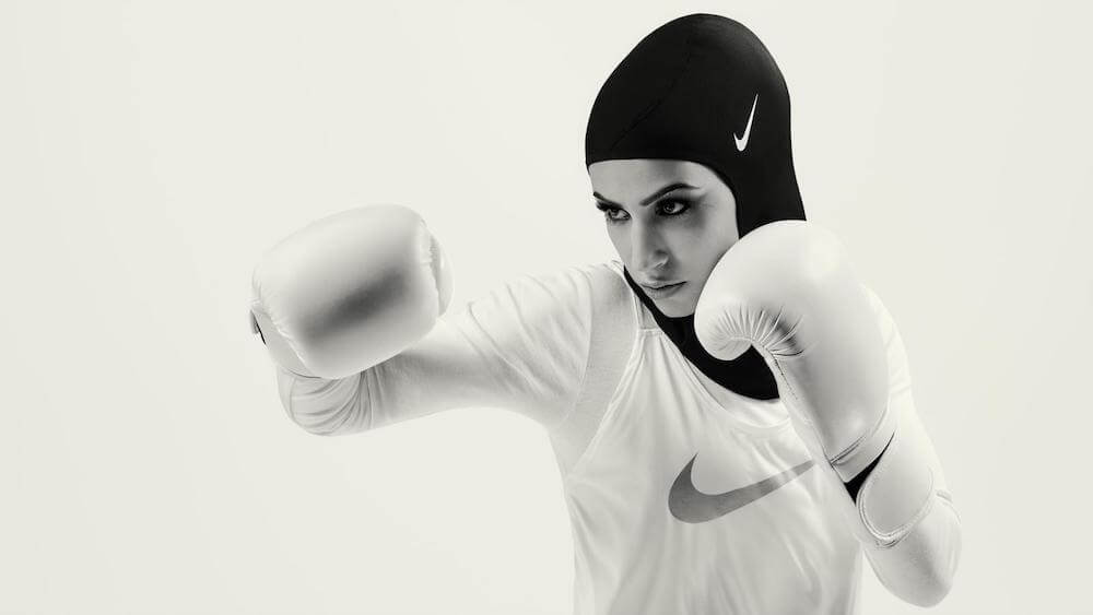 Nike Pro Hijab on boxer Zeina Nassar