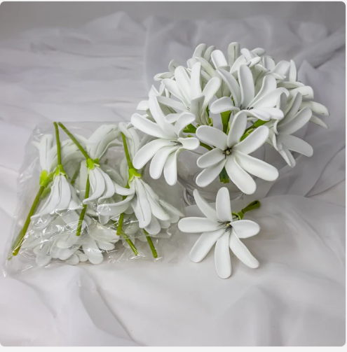 Tahitian Gardenia Flowerhead (6 Pack) - Realistic Artificial Flowers - Image 5