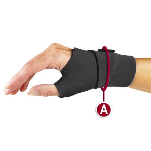 WRIST-THUMB SUPPORT MEASUREMENT LOCATION