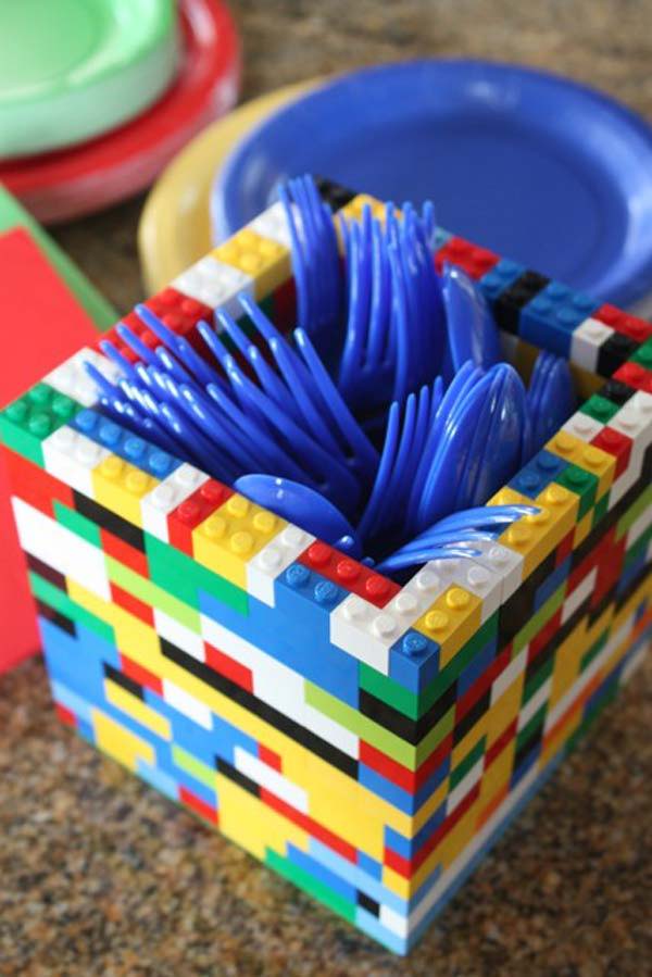 DIY LEGO kitchen utensils holder