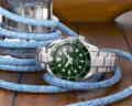 Seiko Prospex green dial on a boat environment