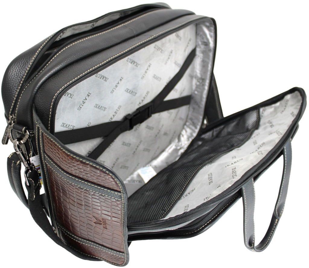 Quality Full Grain Leather Travel Bag / Briefcase Doubles as Backpack - Image 8