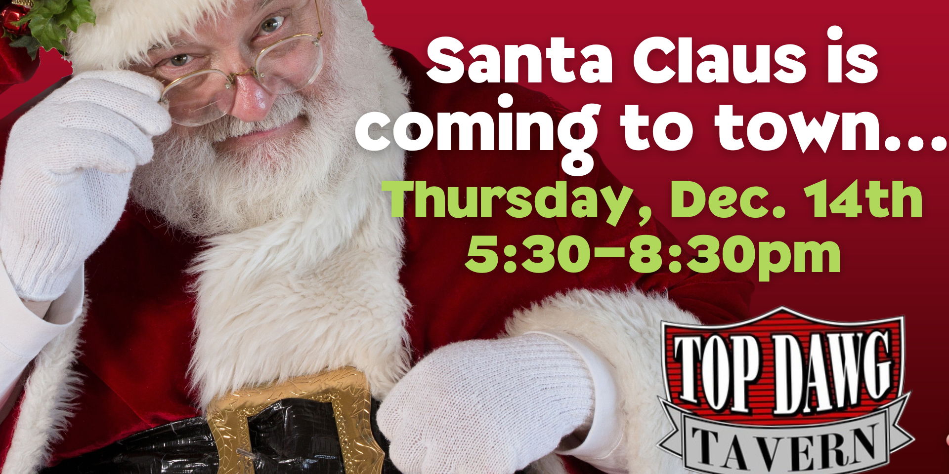 Santa Claus at Top Dawg Tavern promotional image