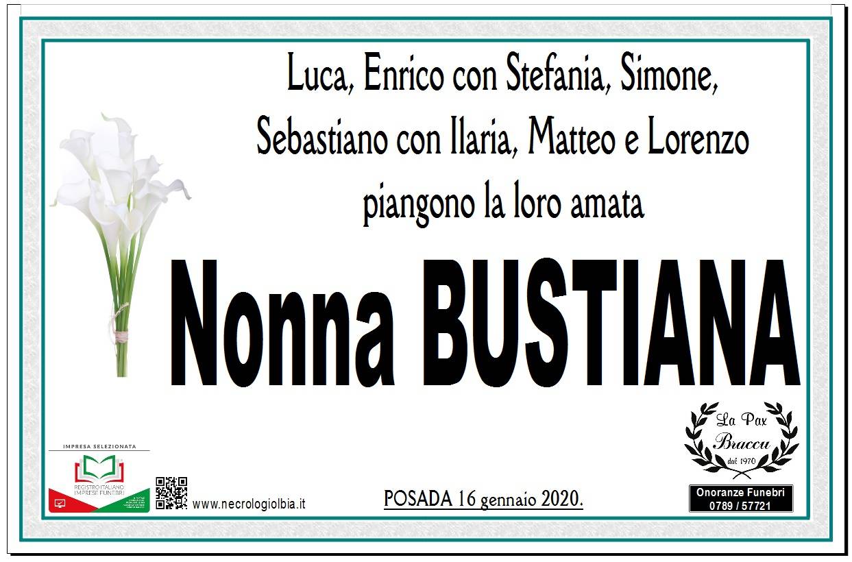 Partecipazione Nonna Bustiana - def. Maria Sebastiana Costaggiu