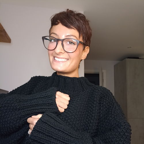 Strickmuster: Einfacher, schäbiger Pullover