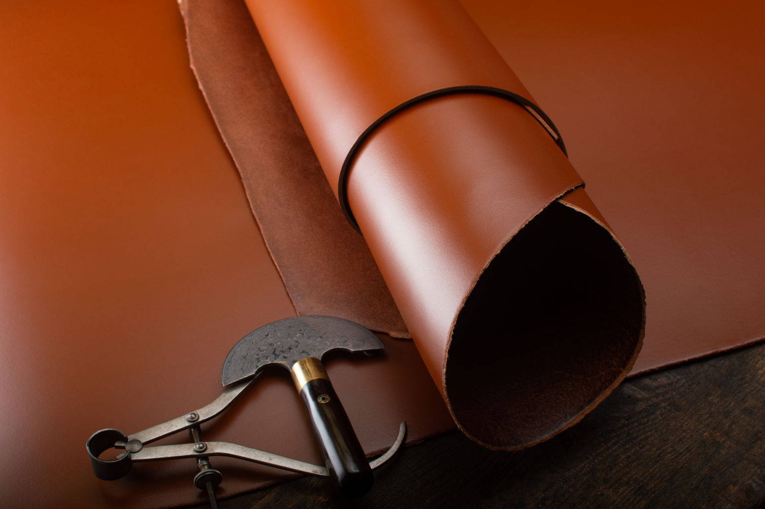 A photo of British Tan Leather