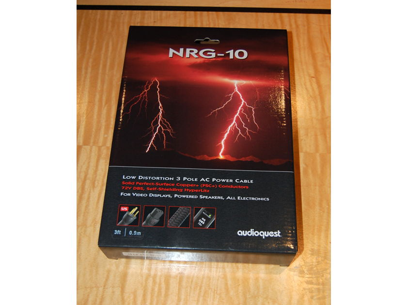 AudioQuest NRG10  AC power cord  with 72v dbs modules--NEW!! 3 feet long