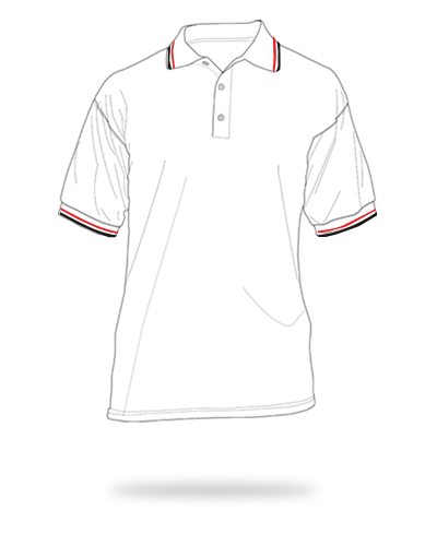 White body + red and black stripes honeycombed color combination polo shirt sj clothing manila philippines