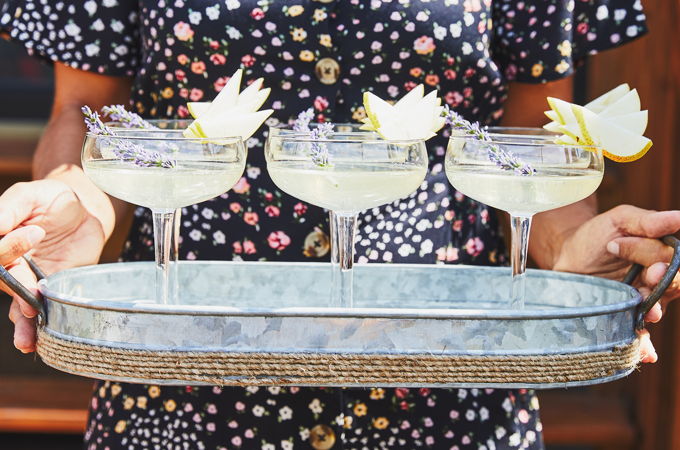 Pear and Lavender Mimosas