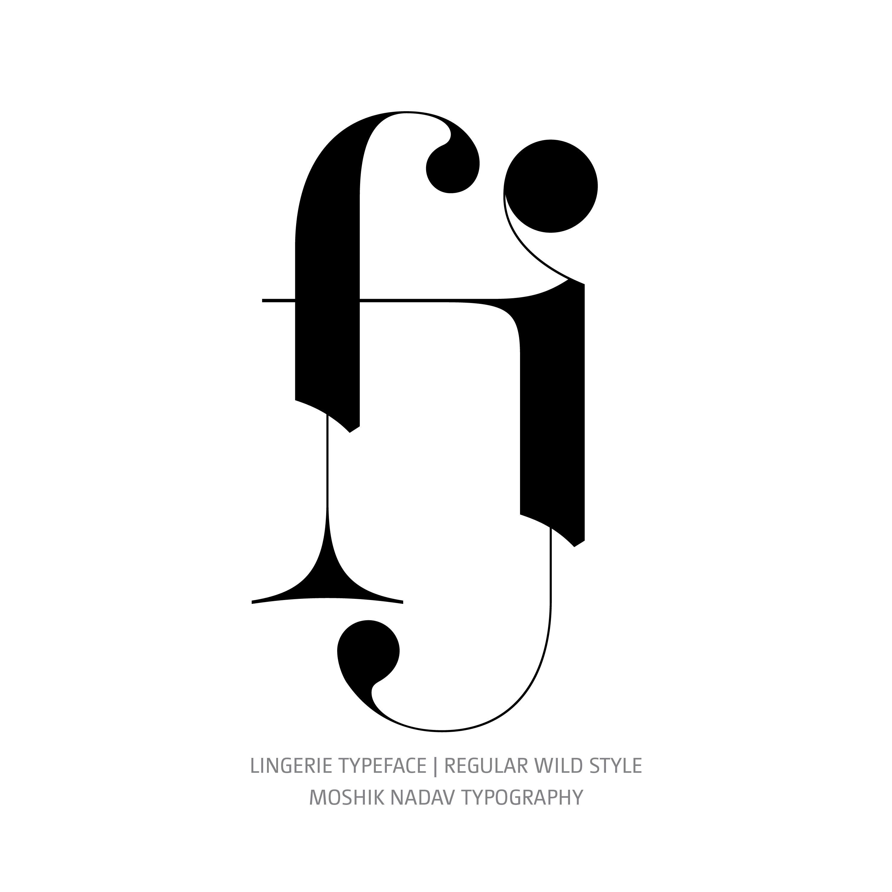 Lingerie Typeface Regular Wild fj ligature