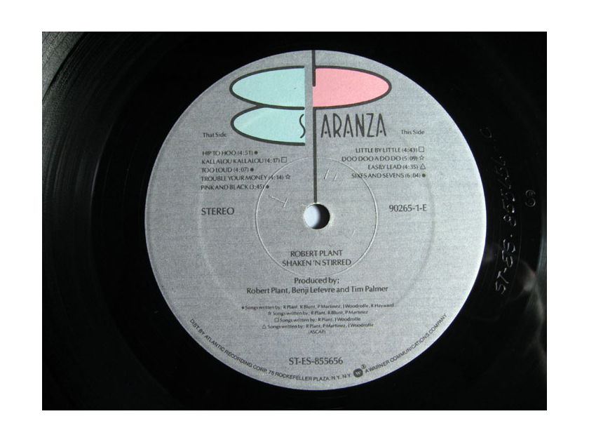 Robert Plant - Shaken 'N' Stirred -  1985  Es Paranza Records 7 90265-1-E