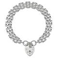Ladies sterling silver padlock and charm bracelets - Pobjoy