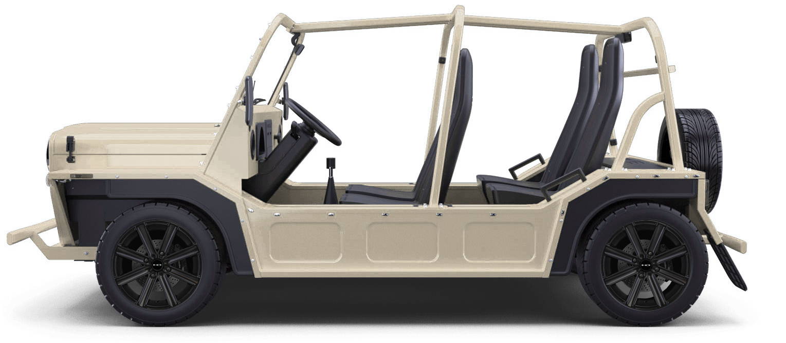 MOKE Electric Vehicles + HD Golf Wheels Freedom Custom Wheel & Tire Packages for Cream White 14 inch with Tire