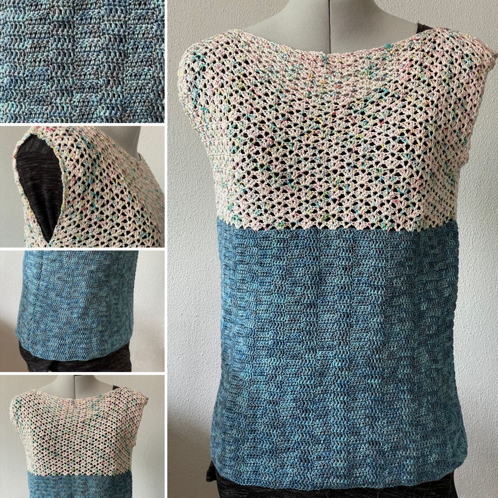 Crocheted summer top Quinty