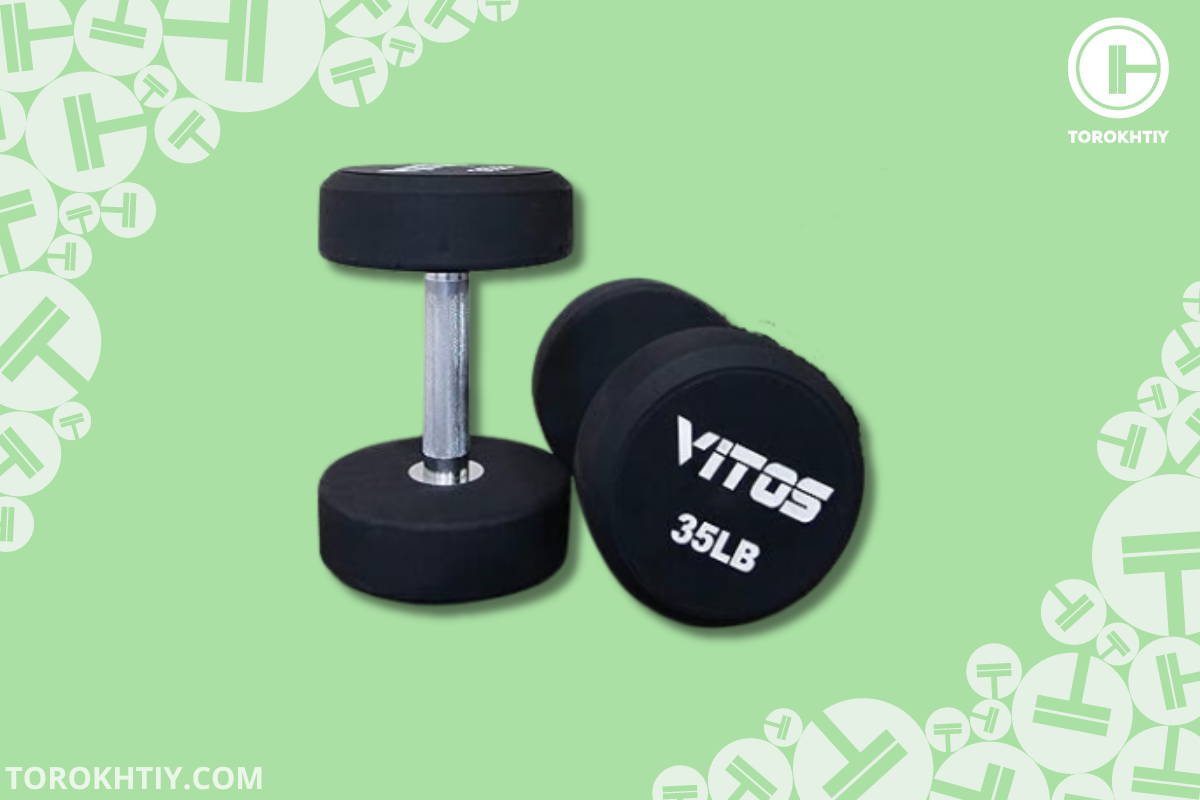 Vitos Fitness TPU Urethane Commercial Dumbbells
