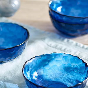 Wave Bowls, Set of 4 Dark Blue