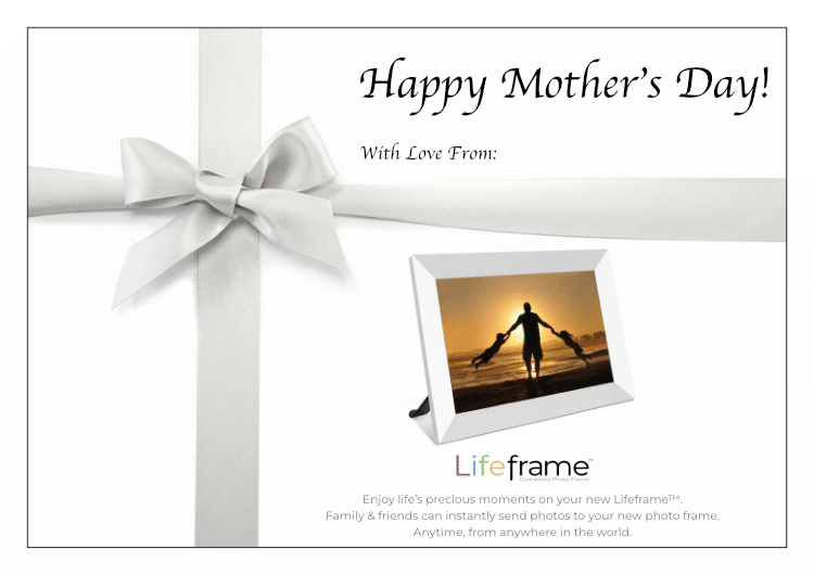 Digital Photo Frame, Gift Certificate, 10" Lifeframe, Classic White