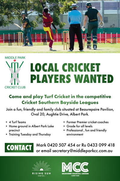 Middle Park Cricket Club Cricket Club Logo