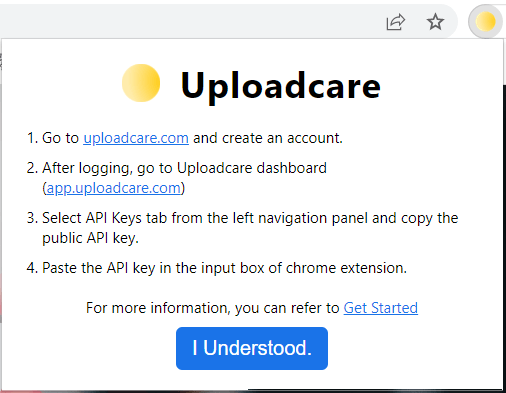Uploadcare Chrome extension overview | Uploadcare