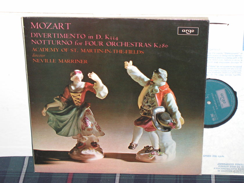 Marriner/AoStMitF - Mozart Divertimento  LP UK argo/decca zrg-705