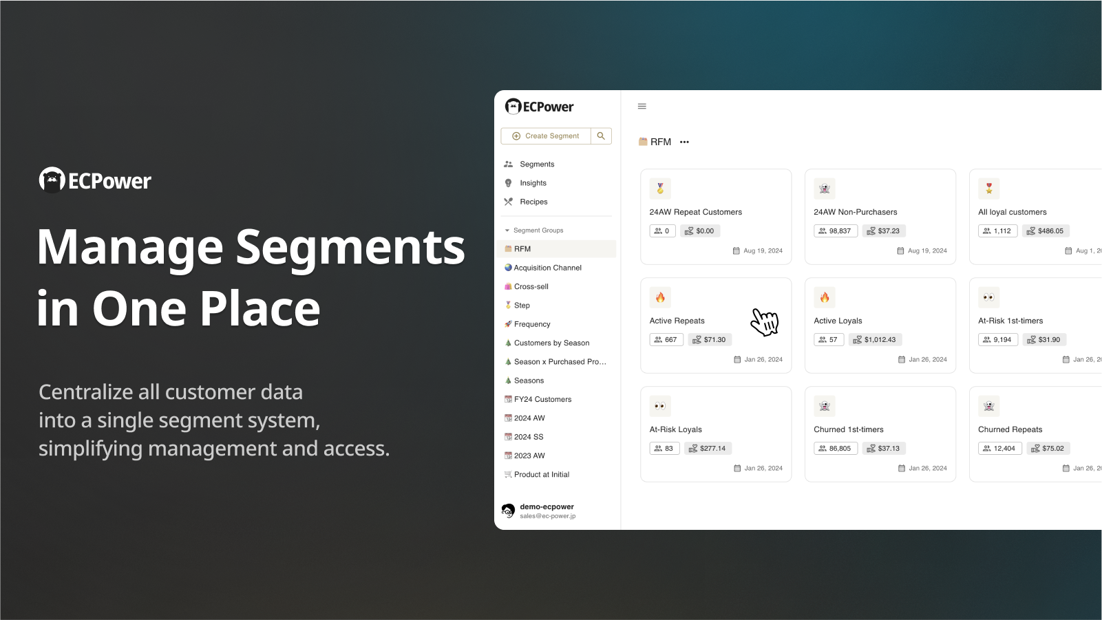 ECpower customer segmentation managing system
