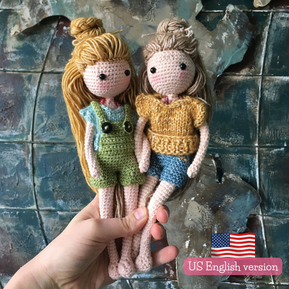 Crochet Pattern Amilishly Dress-up Doll Elsa (US)