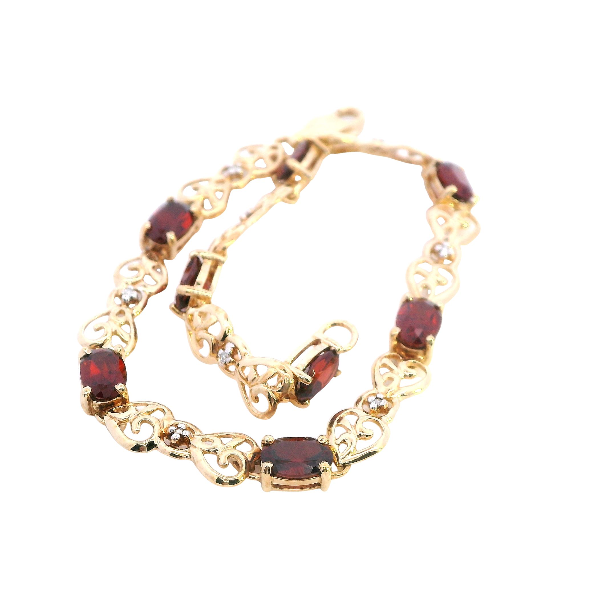 Garnet and Diamond Bracelet - Image 3
