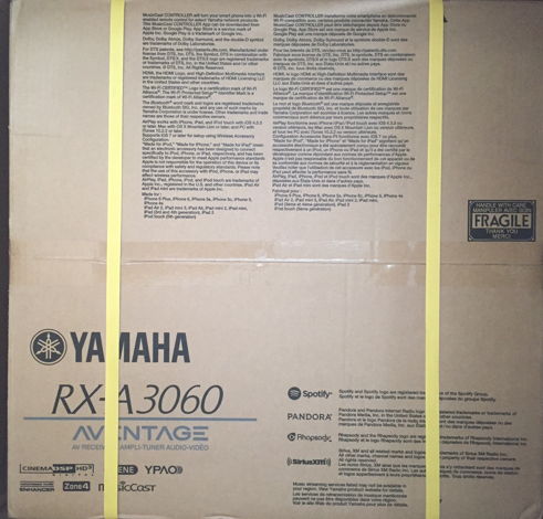 Yamaha RX-A3060 11.2 Channel AV Receiver. Latest Model!...