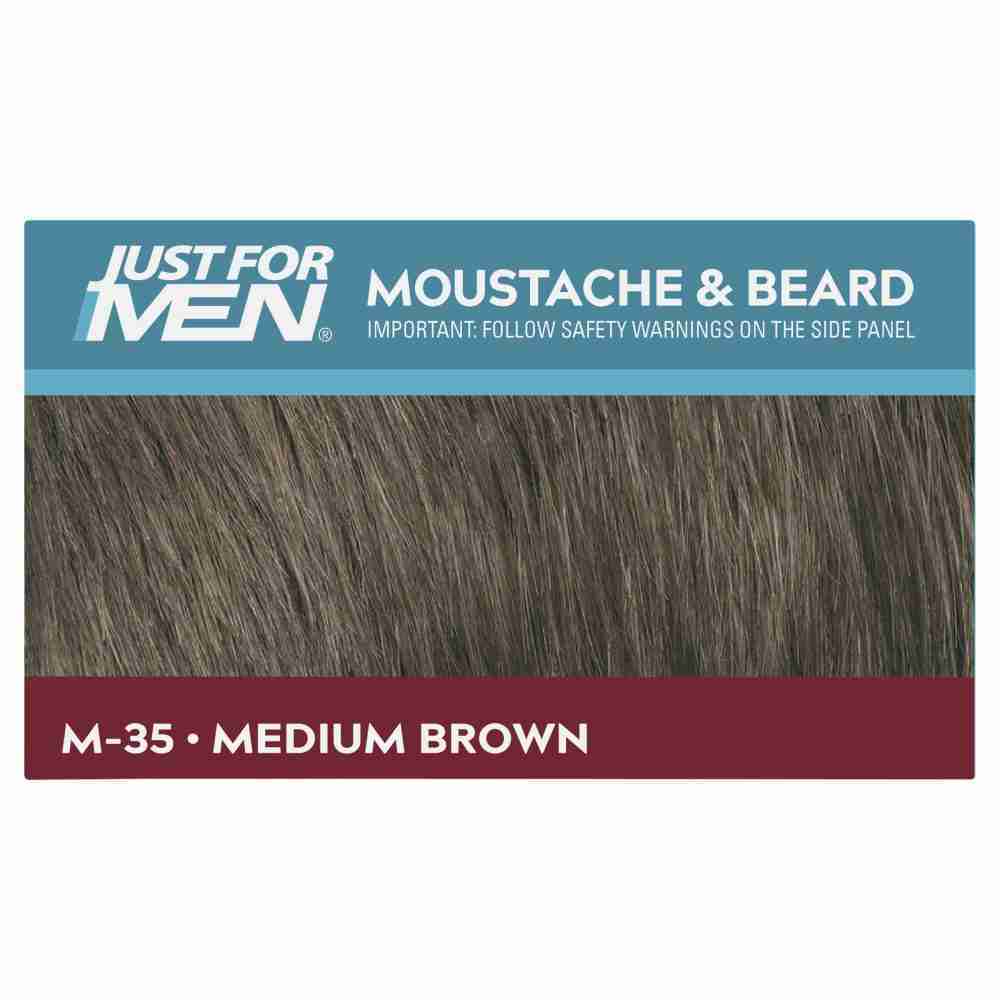 Just For Men Moustache & Beard Brush-In Colour Gel Medium Brown - Image 5