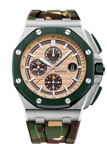 Royal Oak Offshore 44 Stainless Steel / Ceramic / Beige / Rubber
