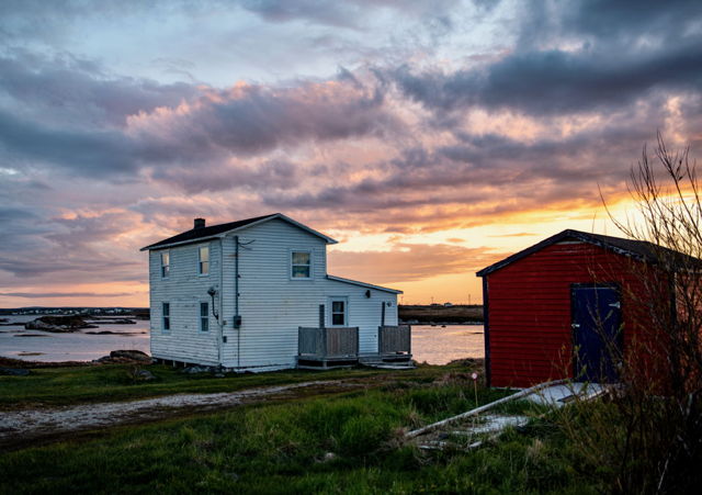 Boat and Home RAW,  Newfoundland , by Lisa B Sells