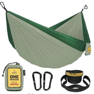 Wise Owl Outfitters Hammock for Camping Hammocks Gear for The Outdoors Backpacking Survival or Travel - Portable Lightweight Parachute Nylon - Up to 500lbs