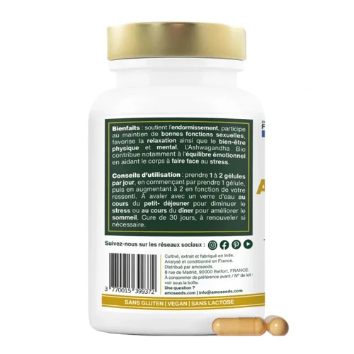 Bio Ashwagandha Intense - KSM-66™ mit 5 % Withanoliden