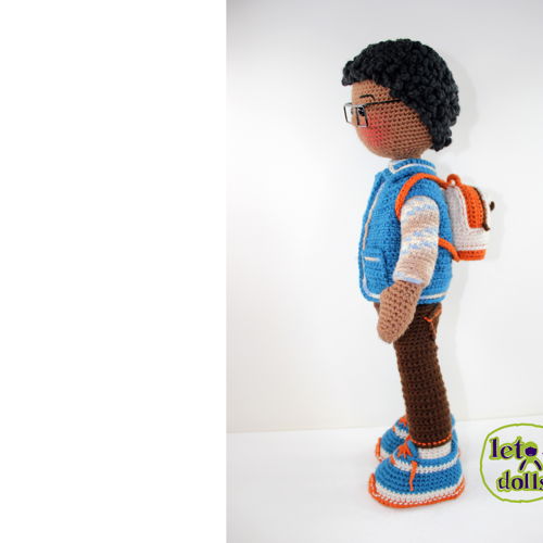 Jamal Large Crochet Doll Pattern, Amigurumi, 21"/ 53 cm Tall