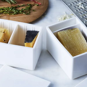 Capabunga Cheese Vault Reusable Storage Container, Set of 2, 3 Colors