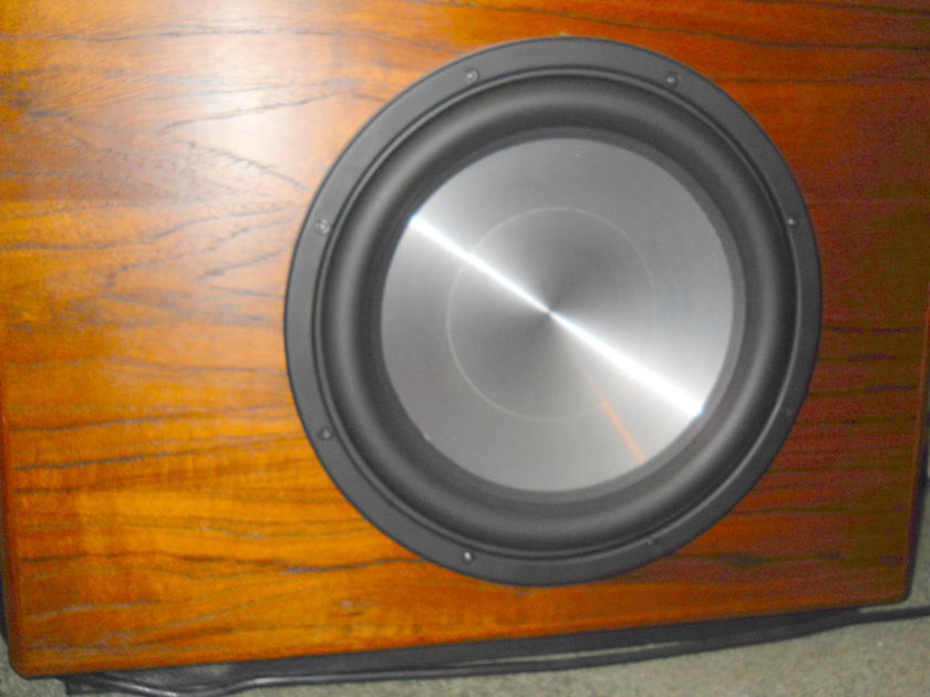 Custom Tannoy 2.1 Speaker System with Amplifiers All Professional Drivers in Teak Veneer Cabinets CUSTOM SYSTEM --   Massive price reduction for quick sale